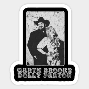 garth brooks // black white design (23) Sticker